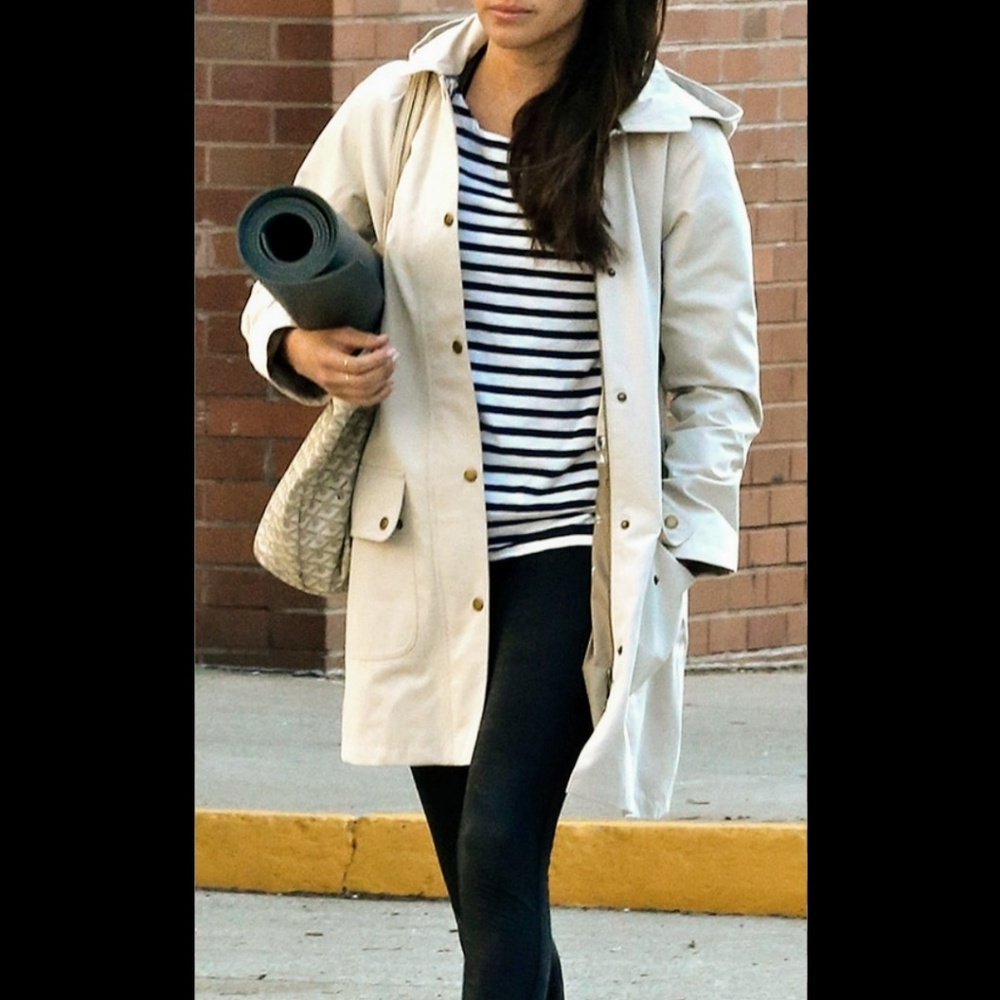 J. Crew Navy Striped Boatneck Long Sleeve Tee